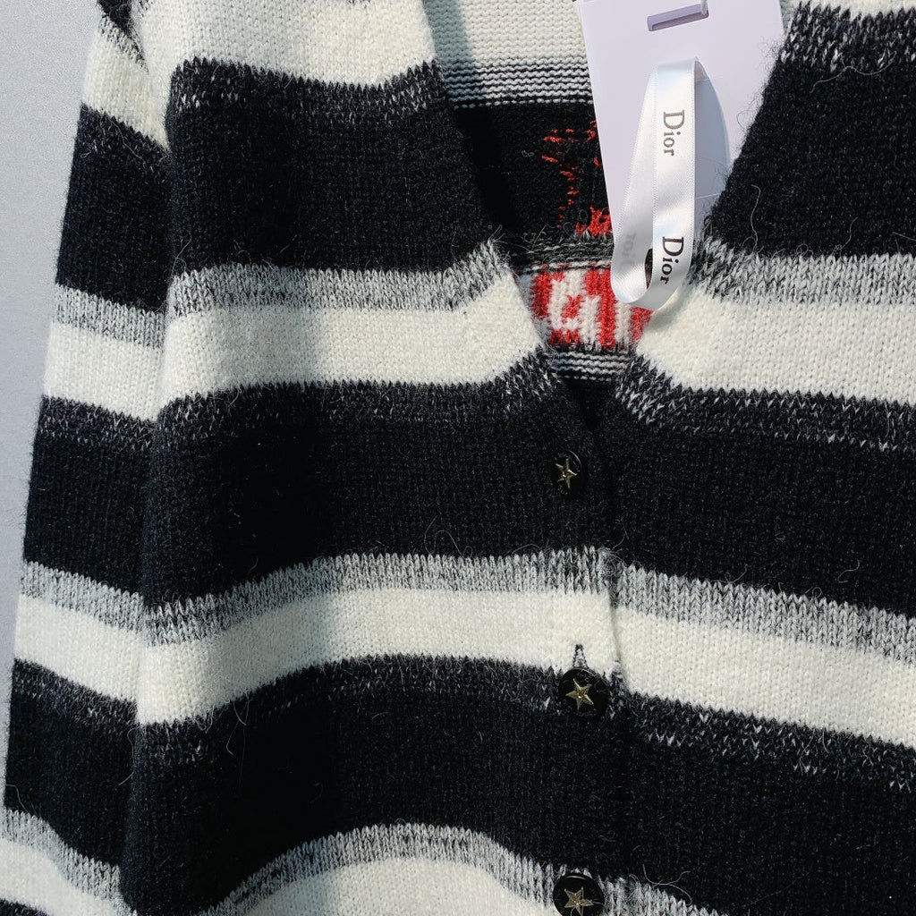 DIOR 26S STRIPED V-NECK CARDIGAN 998