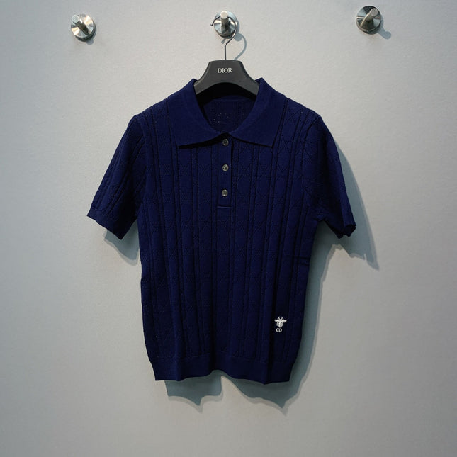 DIOR 26S SHORT-SLEEVE POLO SWEATER 1212