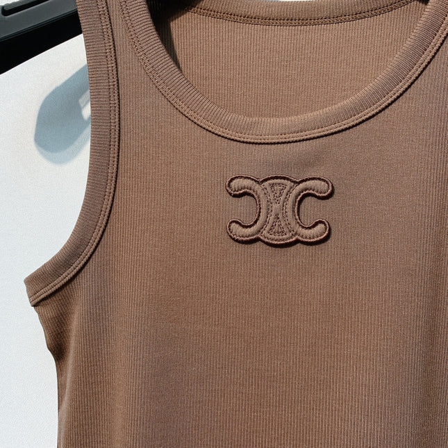 CELINE 26S LOGO SLEEVELESS T-SHIRT 169