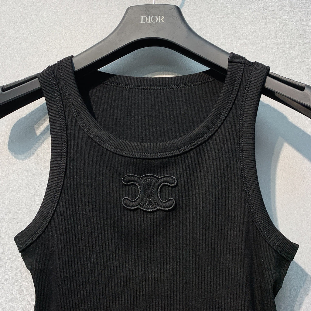 CELINE 26S LOGO SLEEVELESS T-SHIRT 168