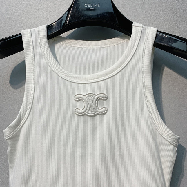 CELINE 26S LOGO SLEEVELESS T-SHIRT 167