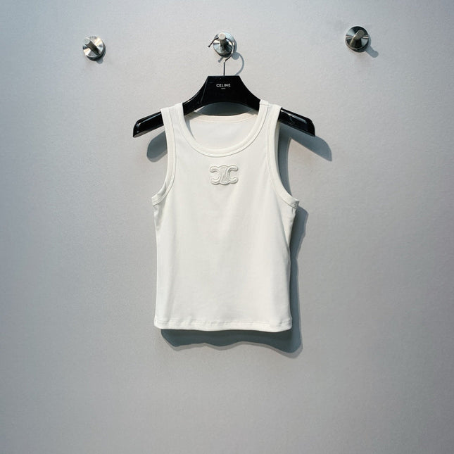 CELINE 26S LOGO SLEEVELESS T-SHIRT 167