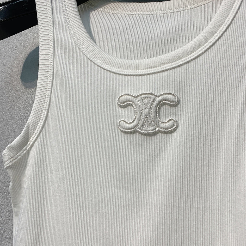CELINE 26S LOGO SLEEVELESS T-SHIRT 167