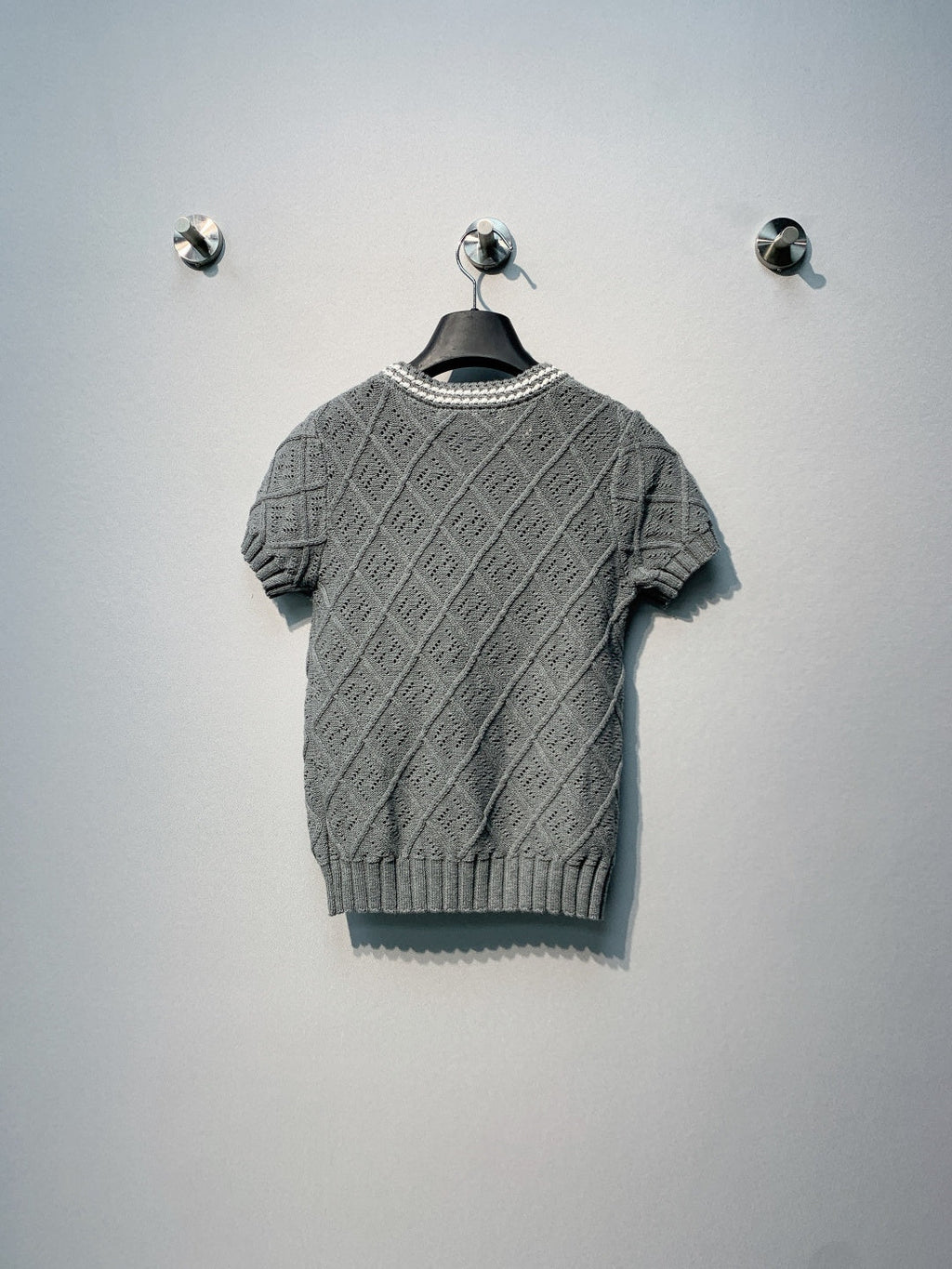 FENDI 26S SHORT SLEEVE KNIT TOP 044