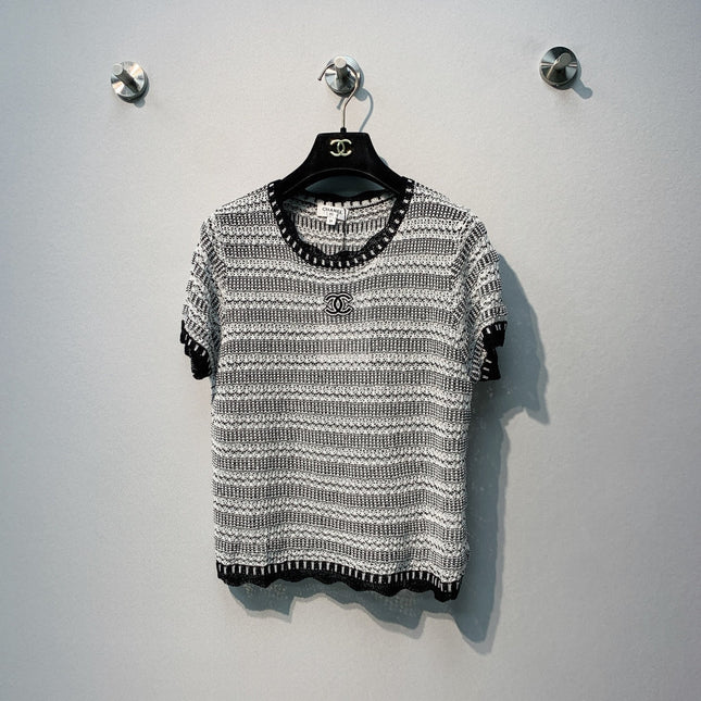 CHANEL 26S SHORT-SLEEVE KNIT TOP STYLE 1079
