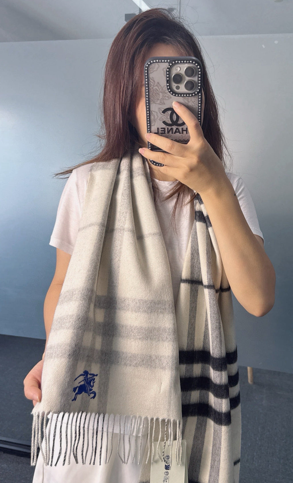 BURBERRY 25S SCARF 168 CM IN CASHMERE 938077