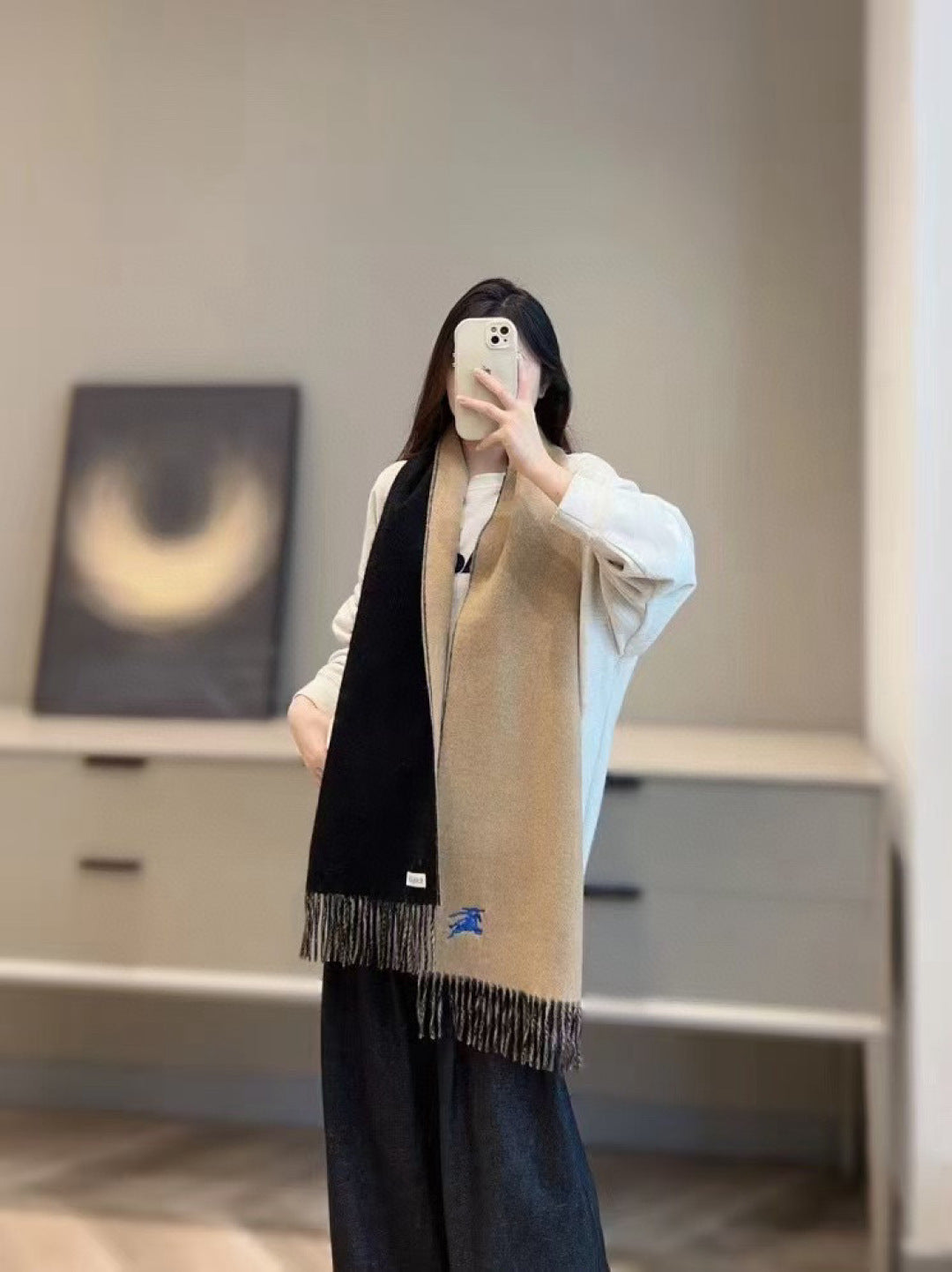 BURBERRY 25S SCARF 168 CM IN CASHMERE 938079