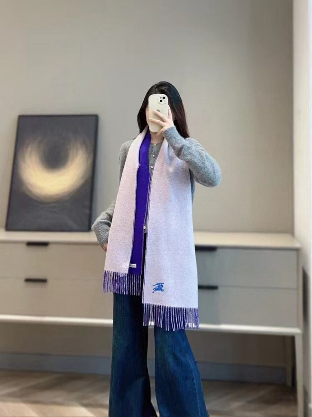 BURBERRY 25S SCARF 168 CM IN CASHMERE 938080