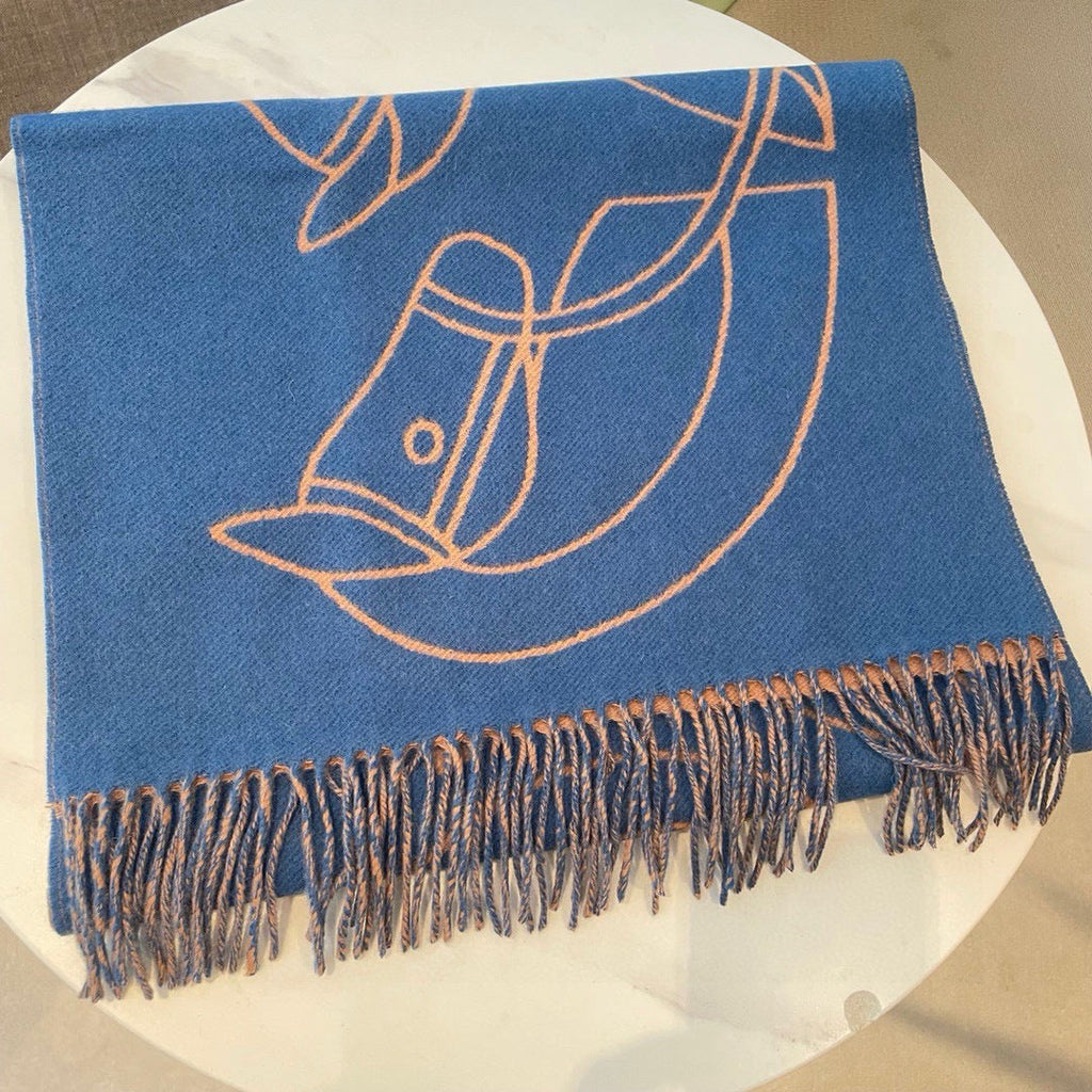 HERMES 25S SCARF 195 IN CASHMERE 989852