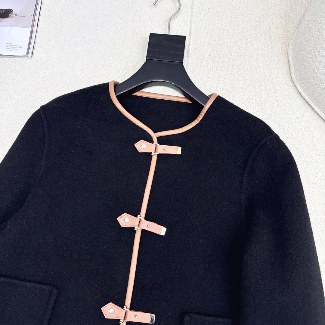 HERMES 25S REVERSIBLE SHORT CASHMERE COAT 128