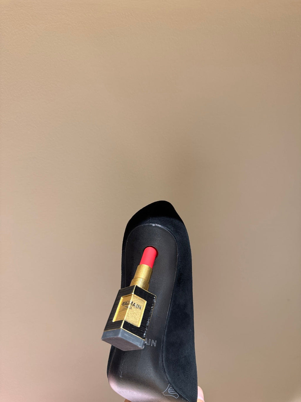 BALMAIN 26S HIGH HEELS 100 MM IN BLACK SUEDE