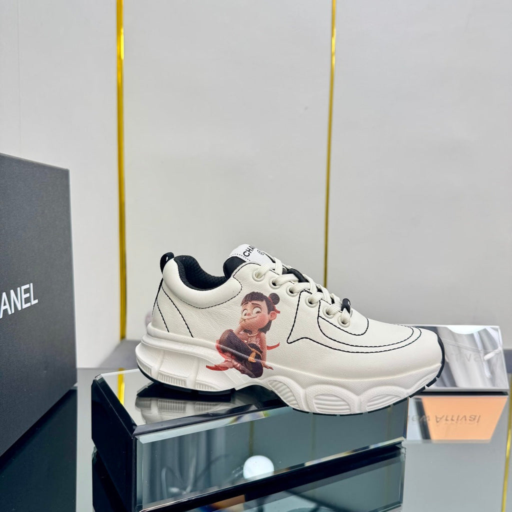 TRAINERS SNEAKER IN WHITE CALFSKIN WITH STICKER 238623