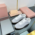 PLUME NAPPA SNEAKERS IN LIGHT GREY CALFSKIN