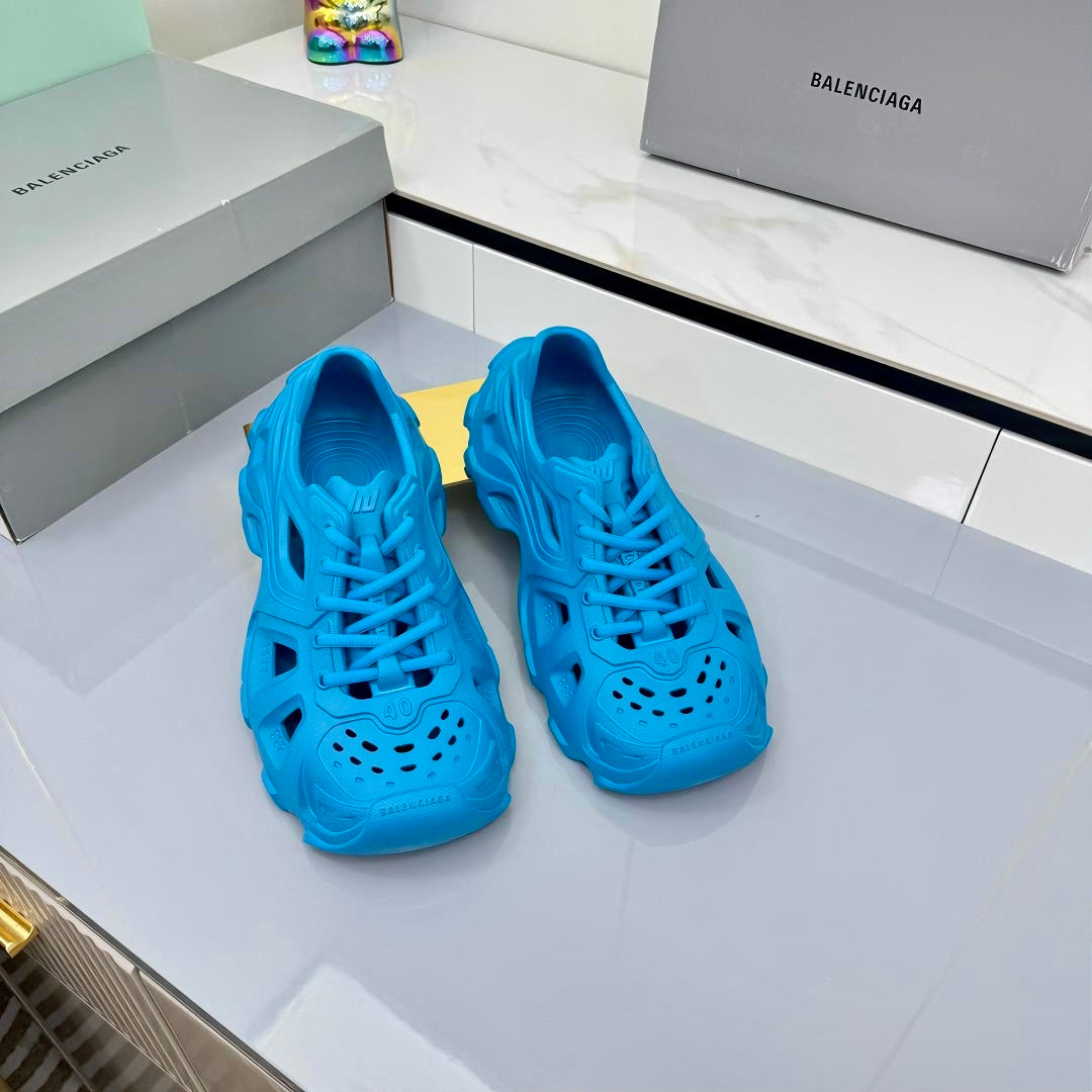 BALENCIAGA 25S SPIDER-MAN SNEAKERS IN BLUE SYNTHETIC RUBBER