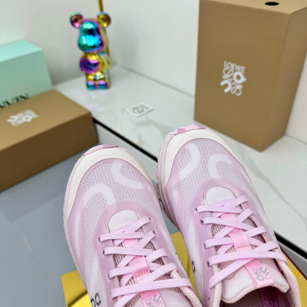 LOEWE 26S RUNNING SNEAKERS IN LIGHT PINK MESH