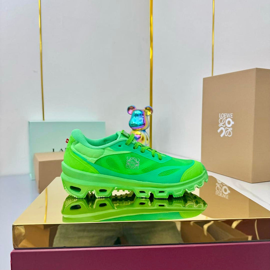 LOEWE 26S RUNNING SNEAKERS IN GREEN MESH