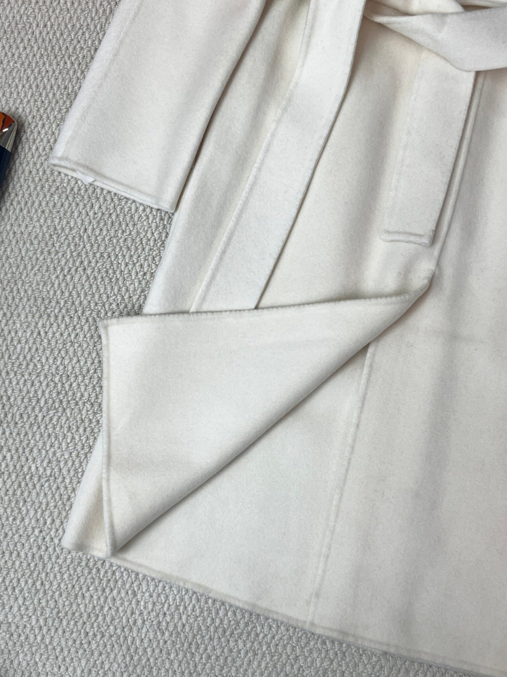 HERMES 25S LONG CASHMERE PIG-NOSE COAT 206