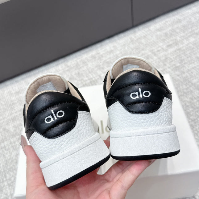 ALO 25S SNEAKER IN BLACK AND WHITE LAMBSKIN