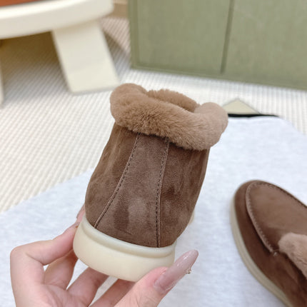 LP 25S SUMMER CHARMS WALK LOAFERS IN BROWN SUEDE AND FLEECE