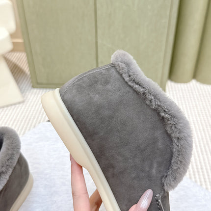LP 25S SUMMER CHARMS WALK LOAFERS IN SMOKE GREY SUEDE AND FLEECE