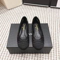 CHANEL 26S BALLET FLATS IN BLACK MESH AND FABRIC