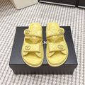 CHANEL 26S SANDALS IN YELLOW CALFSKIN
