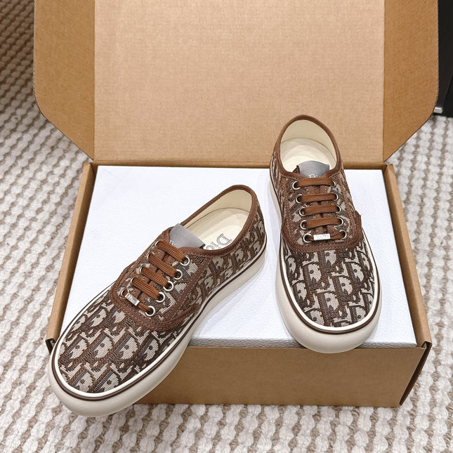 DIOR 26S SALTWIND SNEAKER IN BROWN FABRIC STYLE 6