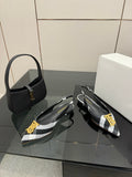 BURBERRY 26S SLINGBACK IN STRIPED COLOR COORDINATION FABRIC STYLE 8