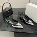 BURBERRY 26S SLINGBACK IN STRIPED COLOR COORDINATION FABRIC STYLE 3