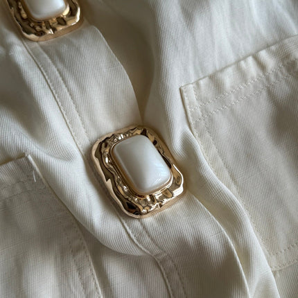 POLO COLLAR PINAFRORE DRESS 25S IN LINEN 267128