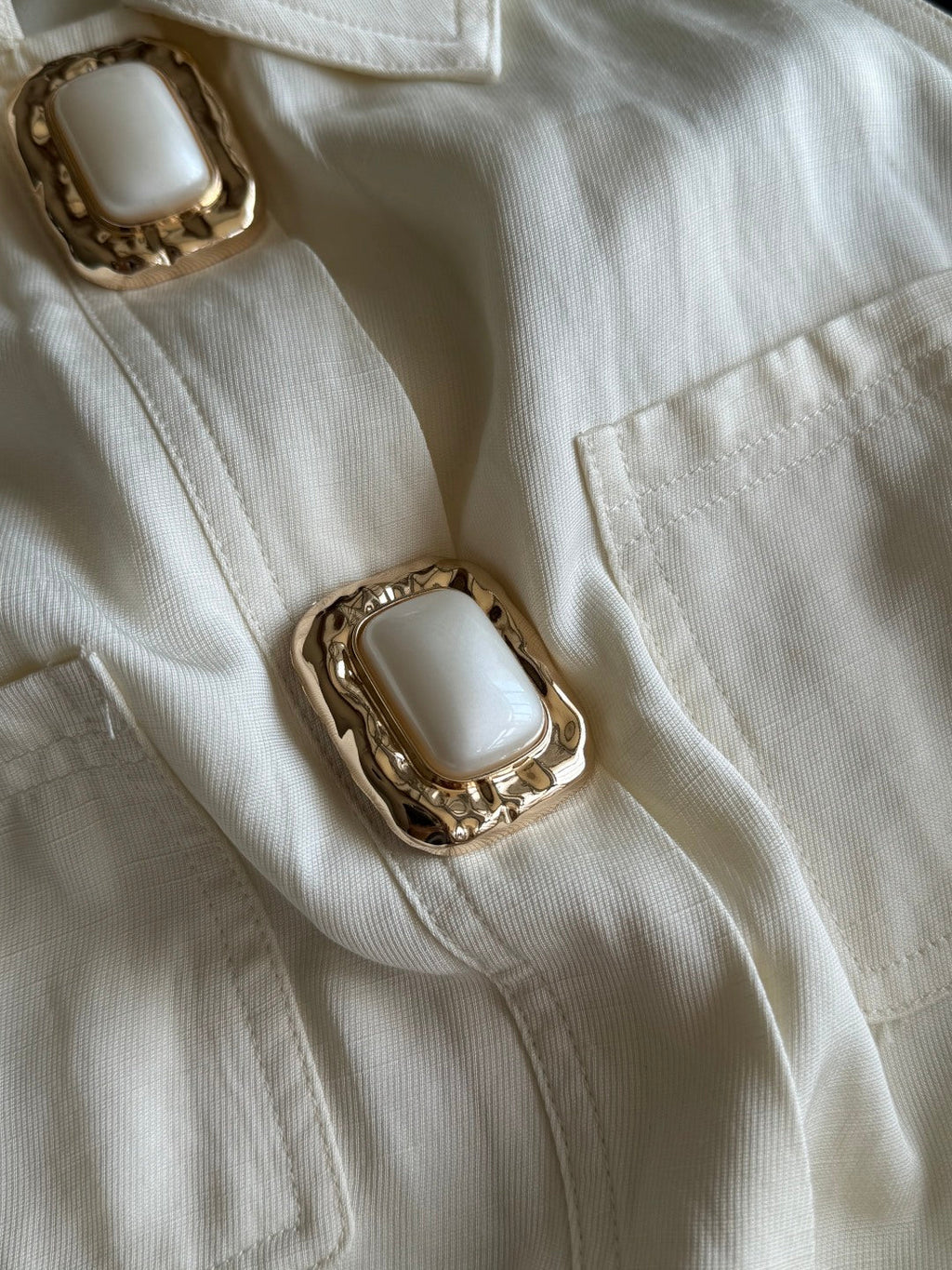 POLO COLLAR PINAFRORE DRESS 25S IN LINEN 267128