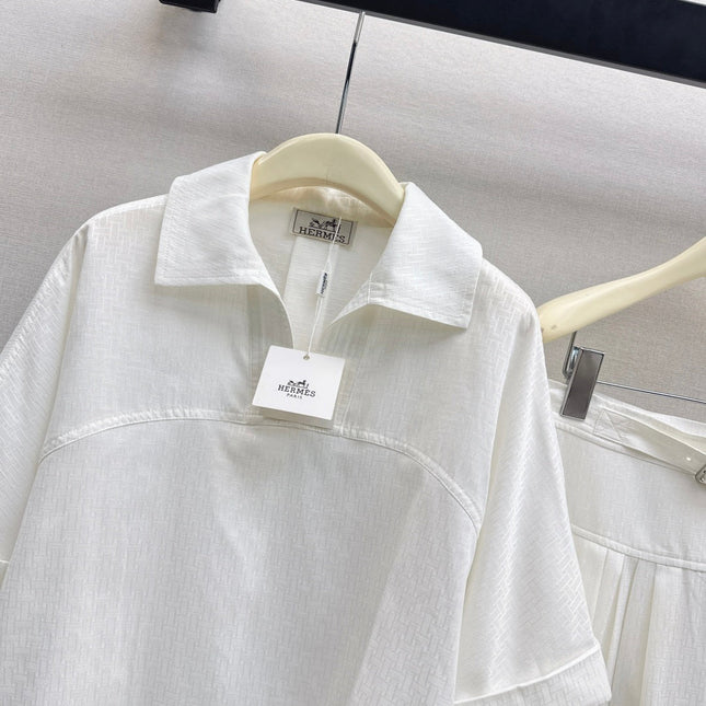 HERMES 26S SHIRT AND SKIRT SET 524