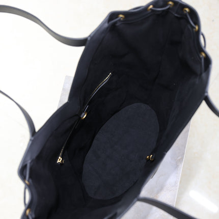 YSL 25S Y LARGE HOBO 50 IN BLACK CALFSKIN GOLD HARDWARE