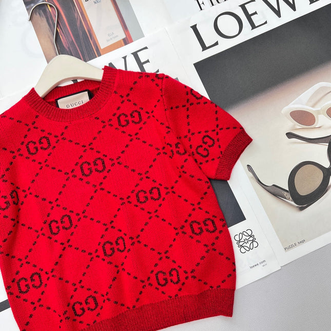 GUCCI SHORT-SLEEVE KNIT TOP STYLE 24