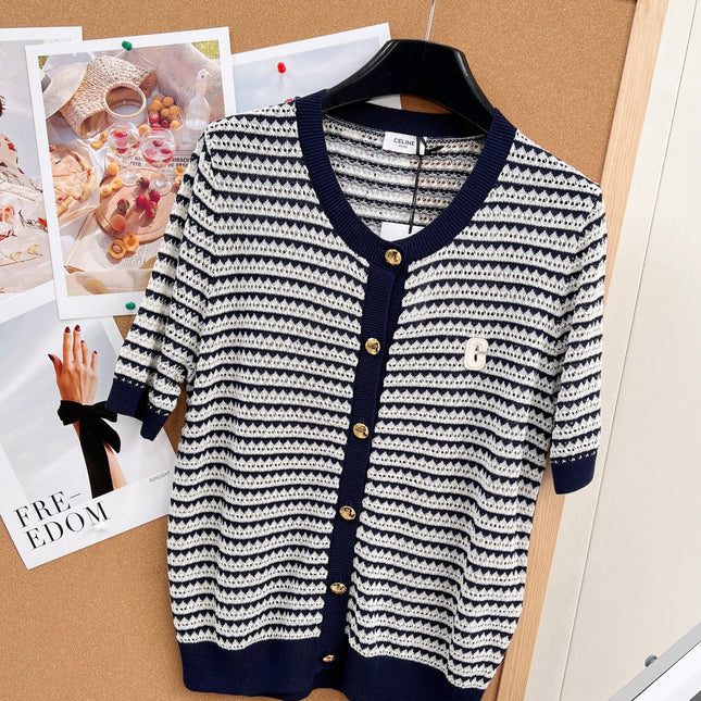 CELINE 26S SHORT-SLEEVE KNIT TOP STYLE 271