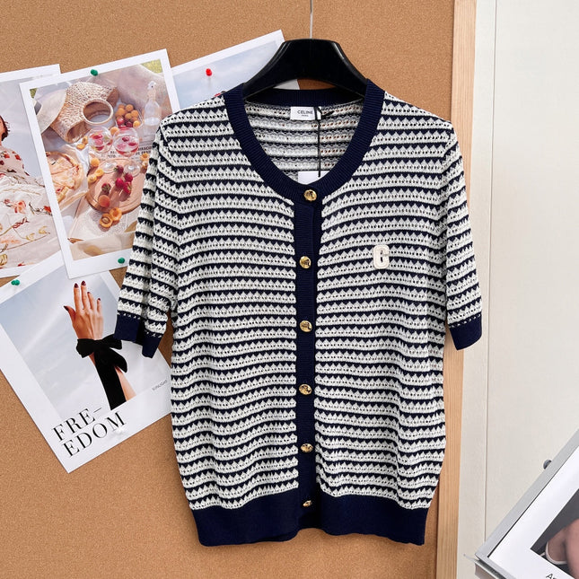 CELINE 26S SHORT-SLEEVE KNIT TOP STYLE 271