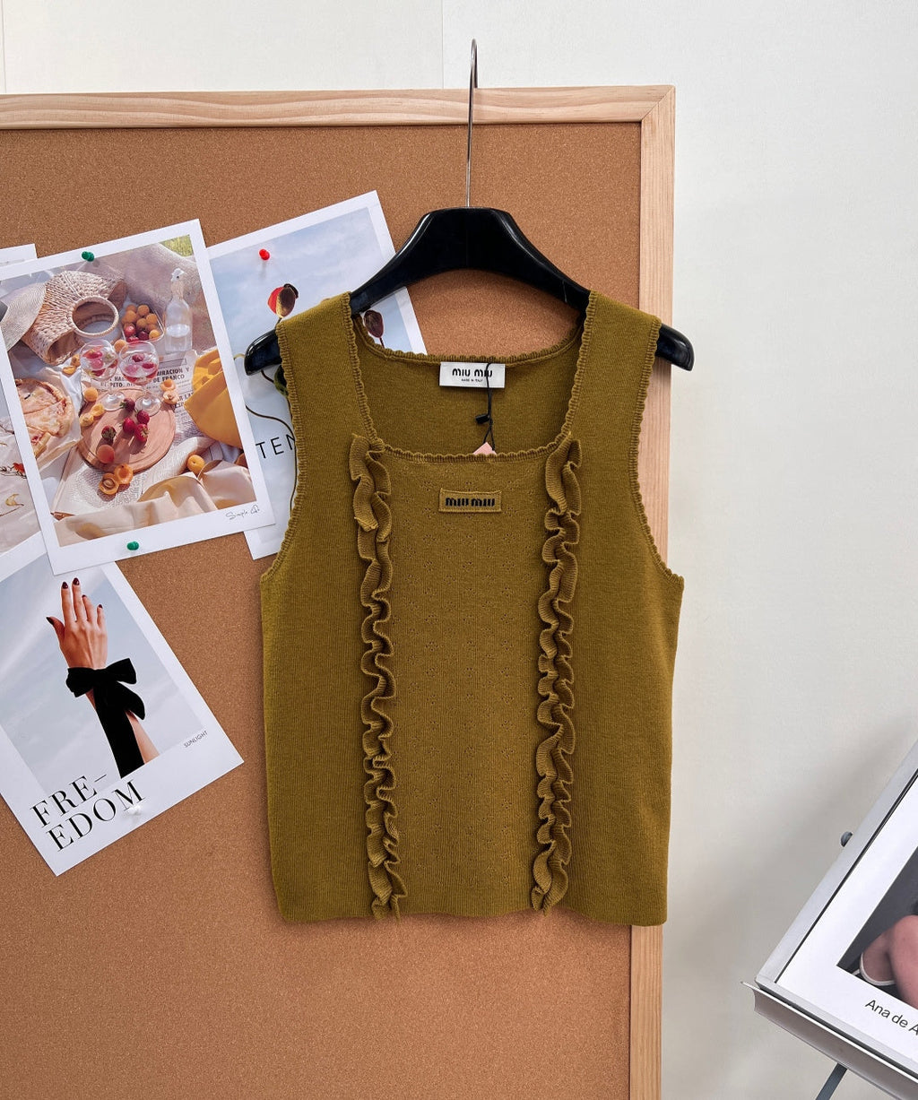 MIUMIU 26S SQUARE-NECK SWEATER STYLE 1108