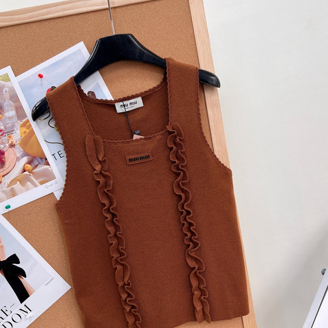 MIUMIU 26S SQUARE-NECK SWEATER STYLE 1106