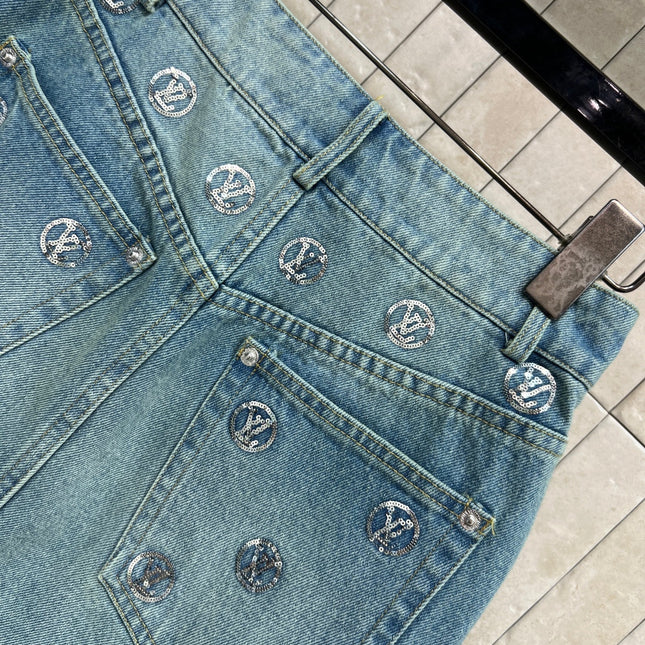 LV 25S DENIM MINI SKIRT 2877