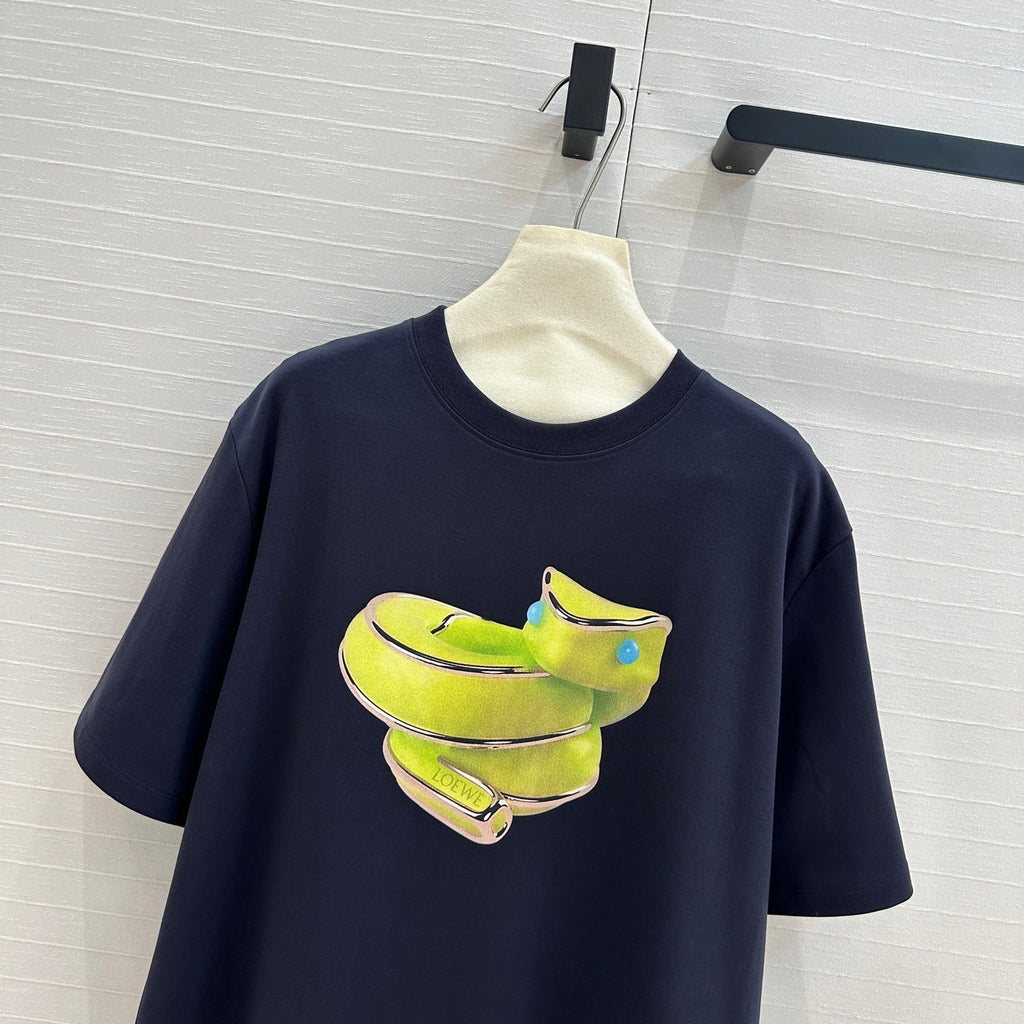 Loewe 25 T-shirt Dark Blue Cotton