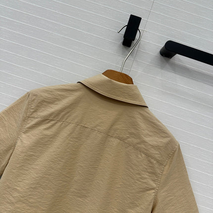 Loewe Short-sleeved Shirt Khaki Cotton