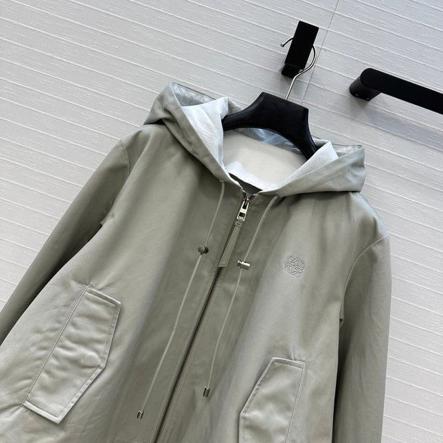 LOEWE HOODED JACKET WITH EMBROIDERED LOGO 276080