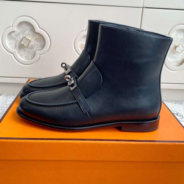 HM KELLY BOOTS IN BLACK CALFSKIN 501318