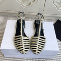 CELINE 26S CLEA TRIOMPHE GLADIATOR SANDALS IN BEIGE LAMBSKIN