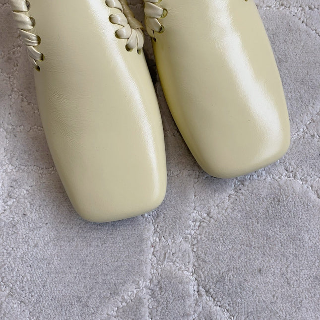 BOTTEGA VENETA 26S SABATO LOAFERS IN MUSTARD YELLOW CALFSKIN