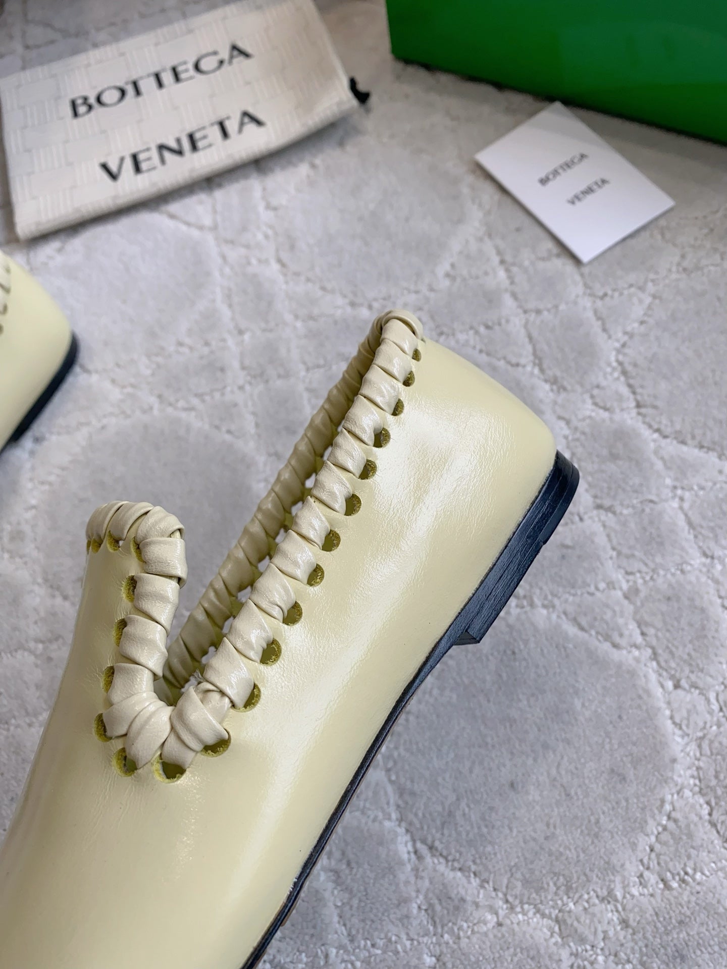 BOTTEGA VENETA 26S SABATO LOAFERS IN MUSTARD YELLOW CALFSKIN