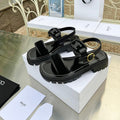 SANDALS FLAT SHOES BLACK