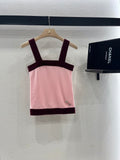 CHANEL FLAT-NECK KNIT CAMISOLE AND STRAIGHT KNIT SKIRT SET 263412