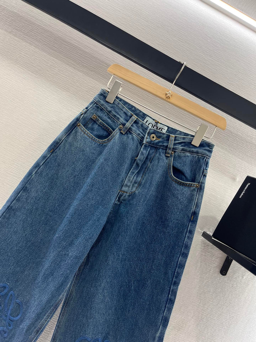 LOEW 25S STRAIGHT LEG JEANS DENIM EMBROIDERED LOGO 263361