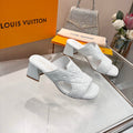 LV 26S HIGH-HEELED SANDALS 55 MM IN WHITE CALFSKIN